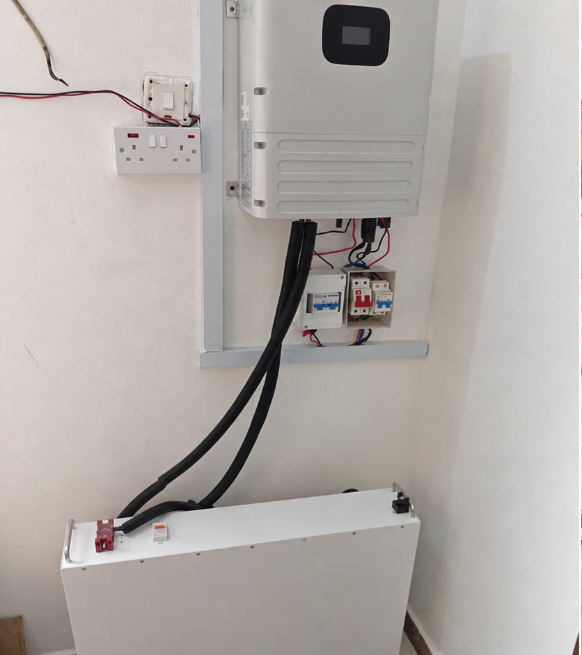 Nigeria residential solar storage project with a 6kW inverter and 10kWh lithium battery 1
